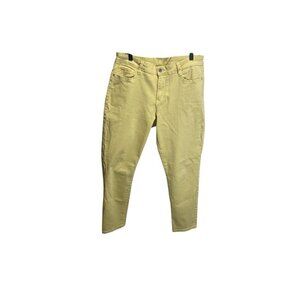 Arizona Jeans Womens Size 13 Yellow Denim Skinny Ankle Jeans Stretch Mid Rise